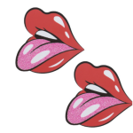 FLUORESCENT LIPS NIPPLE COVERS